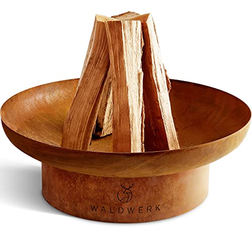 WALDWERK Feuerschale mit Rostpatina Detail