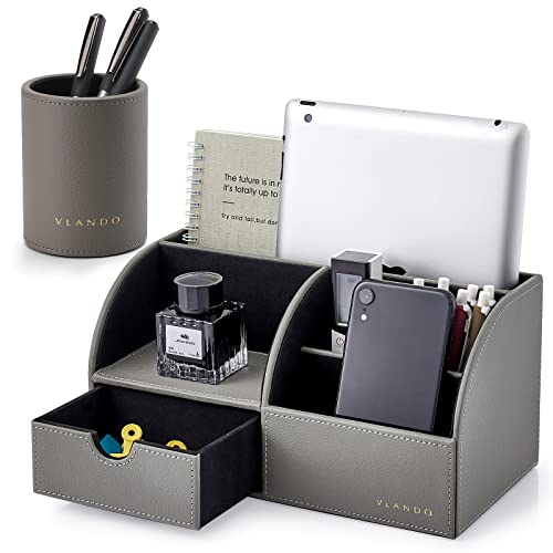 Vlando Schreibtisch-Organizer aus Leder Detail