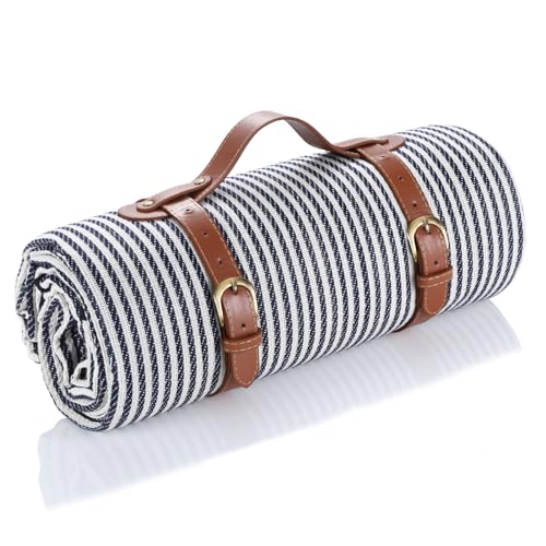 Picknickdecke im Nadelstreifendesign Detail