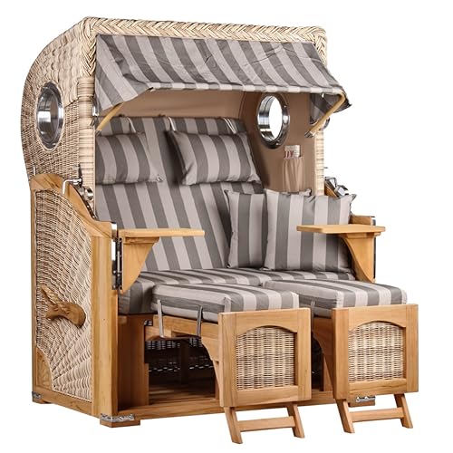 Strandkorb Düne aus Teakholz Detail