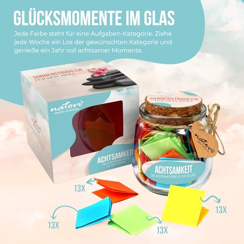 Achtsamkeitskarten im Glas Detail