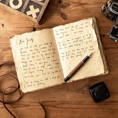 Leder-Notizbuch im Vintage-Stil Detail