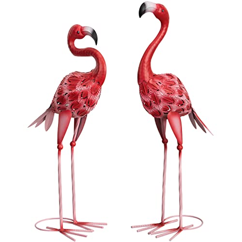 Flamingo-Paar aus Metall