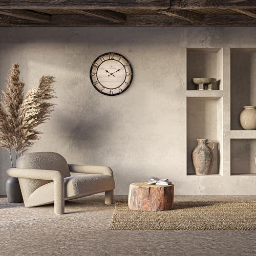 Lafocuse Vintage-Wanduhr mit 3D-Ziffern