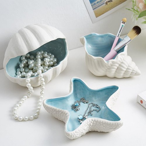 Keramik-Seestern Schmuckschale Detail