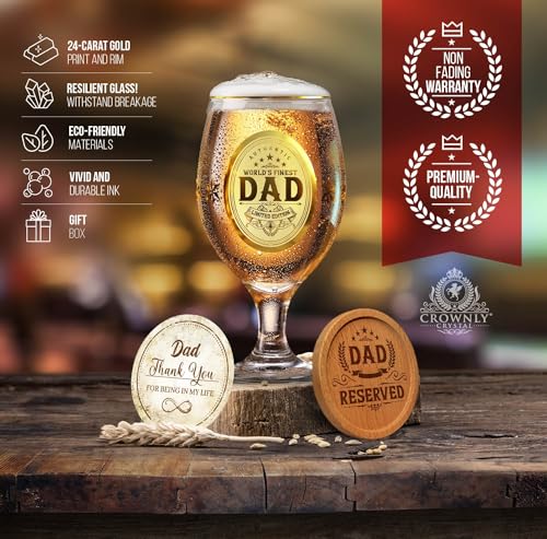 Crownly Crystal Bierglas mit Gravur Detail