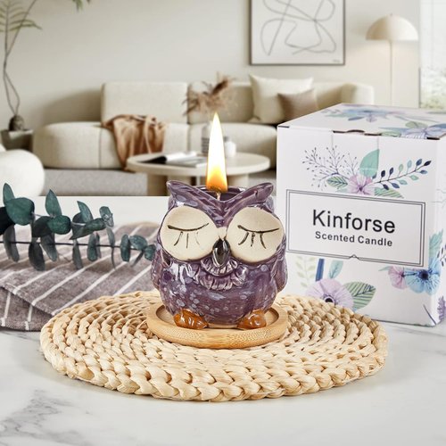 Eulen-Duftkerze aus Keramik