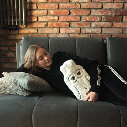 Hedwig Wärmflasche mit Plüschbezug Detail