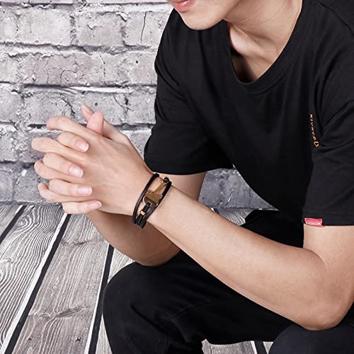 Gitarren-Lederarmband aus Edelstahl Detail