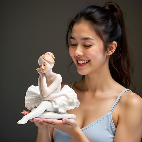 Porzellan-Ballerina im weißen Tutu
