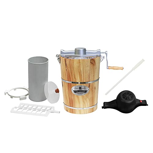 Elite Gourmet Eismaschine im Holzfass Detail