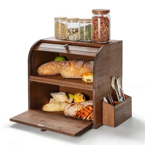 Brotkasten aus Bambus mit Doppeletage