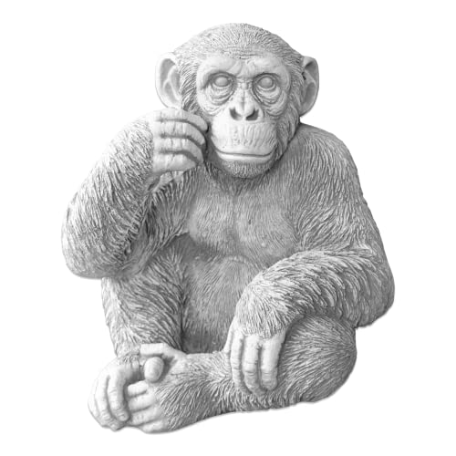 Schimpanse aus Steinguss Detail