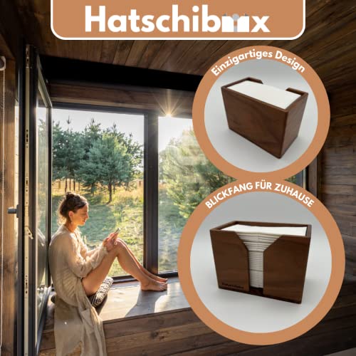 Hatschibox Taschentuchspender aus Edelholz Detail