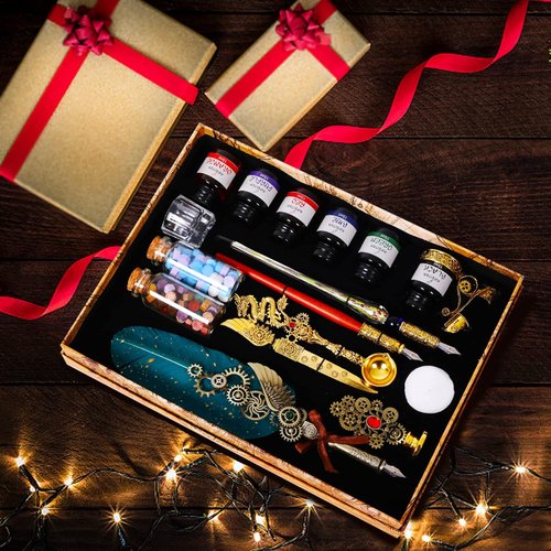 Kalligraphie-Set mit Federkiel Detail