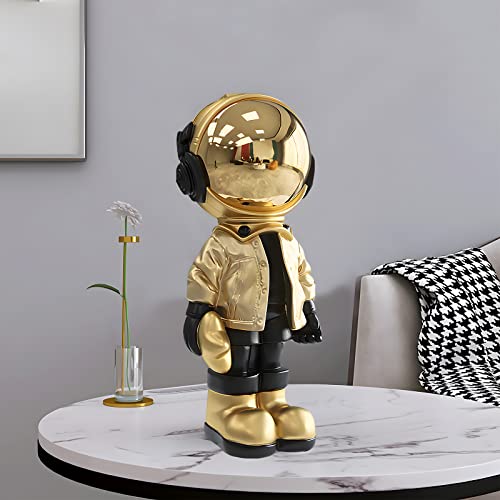 Astronauten-Skulptur in Gold Detail