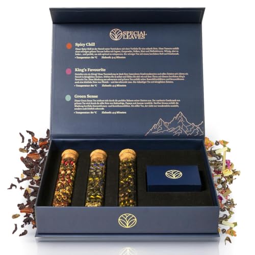 Special Leaves Tee-Trio in Reagenzgläsern