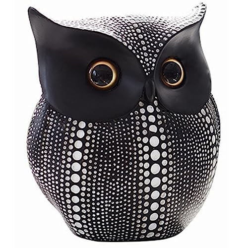 Moderne Eulen-Skulptur mit Punktmuster Detail
