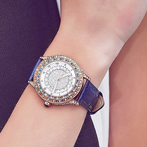 Damenuhr mit Kristall-Lünette