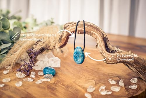 Apatit-Tropfen Anhänger Detail