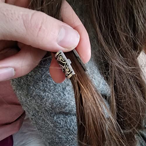 Wikinger Bartperle aus Edelstahl Detail