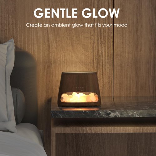 Himalaya-Salzstein Aromadiffusor mit Flammeneffekt