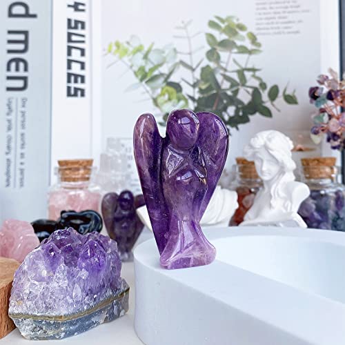 Amethyst-Schutzengel aus Edelstein