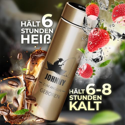 Personalisierte Thermosflasche mit LED-Temperaturanzeige Detail