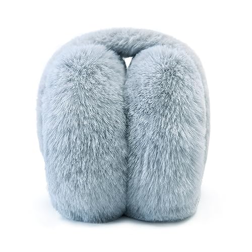 Kunstfell-Ohrenwärmer mit Faltmechanismus