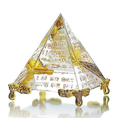 Kristallpyramide mit Hieroglyphen Detail