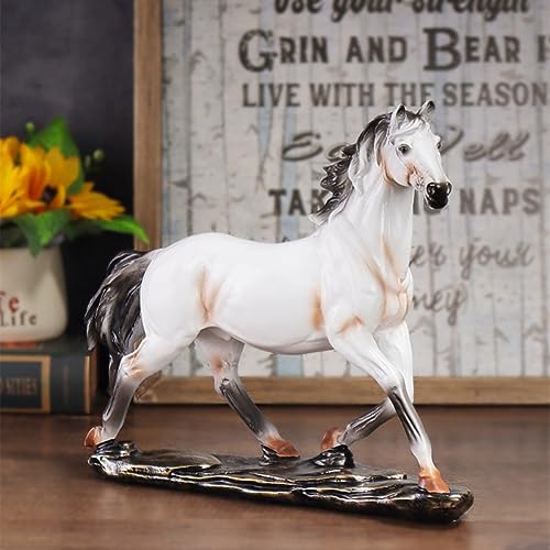 Elegante Pferdeskulptur aus Kunstharz