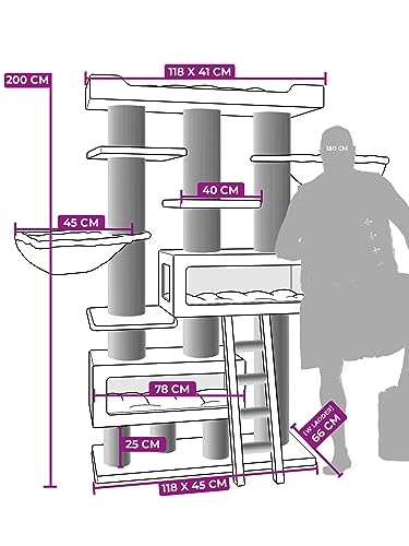 Petrebels Siberian Luxus-Kratzbaum XXL Detail