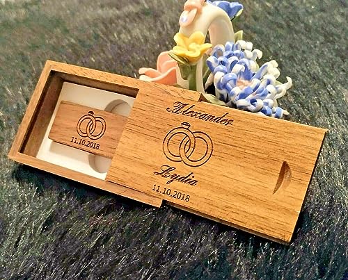 USB-Stick aus Massivholz mit Gravur