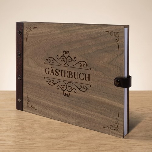 Gästebuch aus Nussbaumholz