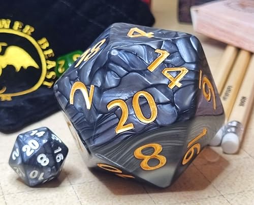Titan D20-Würfel Black Pearl