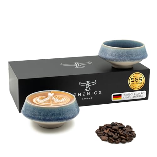 Cappuccino-Tassen im Barista-Stil Detail