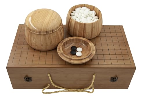 Go-Spielset Yunzi in Bambusbox Detail