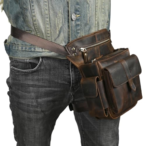 Leder-Beintasche im Vintage-Stil