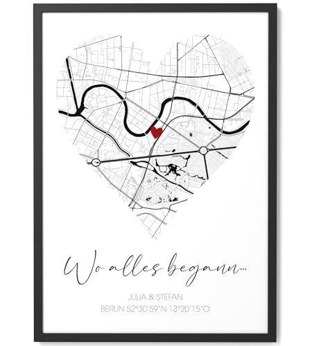 Personalisiertes Koordinaten-Kunstwerk Detail