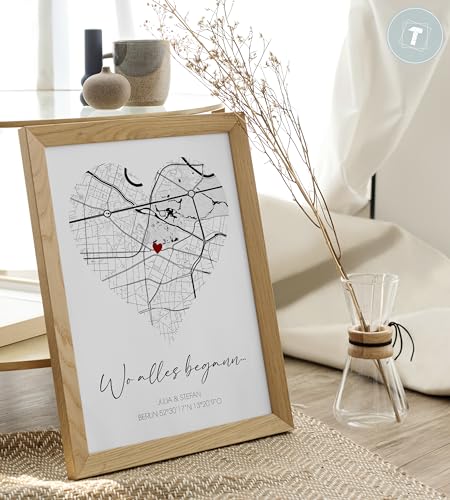 Personalisiertes Koordinaten-Kunstwerk