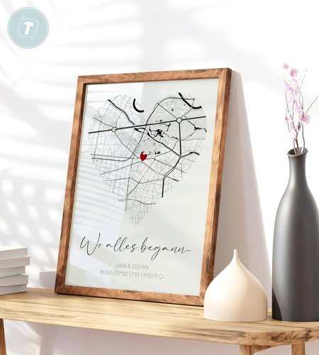 Personalisiertes Koordinaten-Kunstwerk