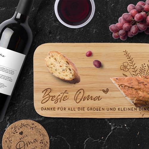 Graviertes Frühstücksbrettchen-Set für Großeltern