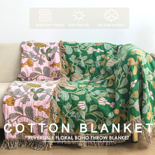 Boho-Decke aus reiner Baumwolle