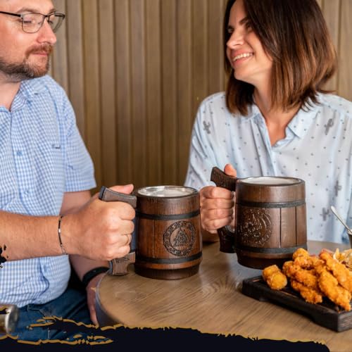 Wikinger-Humpen aus Hartholz