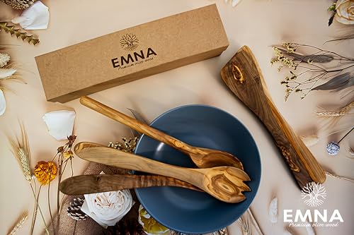 EMNA Olivenholz Küchenhelfer-Set