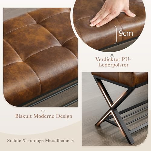 Chesterfield-Sitzbank mit Schuhregal Detail