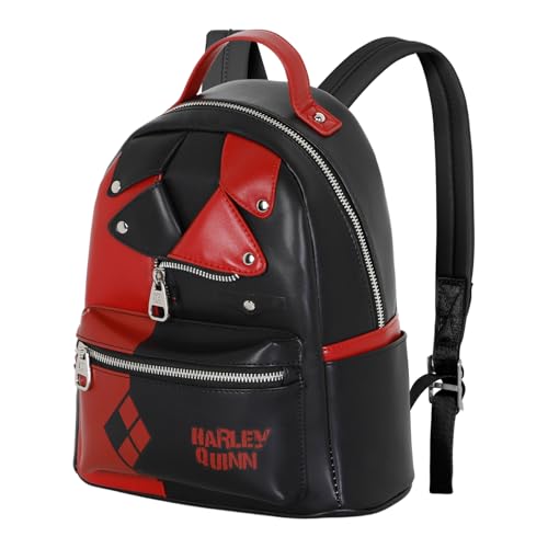 Harley Quinn Mini-Rucksack im Lederjacken-Design Detail
