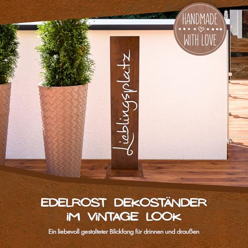 Rostikal Cortenstahl-Stele Detail