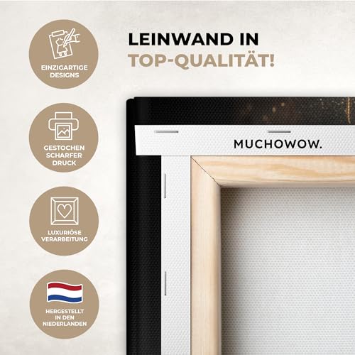 Goldenes Porträt auf Leinwand Detail