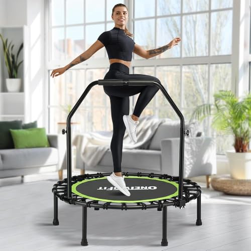 Fitness-Trampolin mit Haltegriff